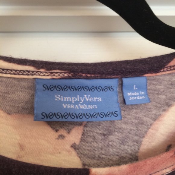 Simply Vera (Vera Wang) Printed Long Sleeve Tee - Picture 3 of 3